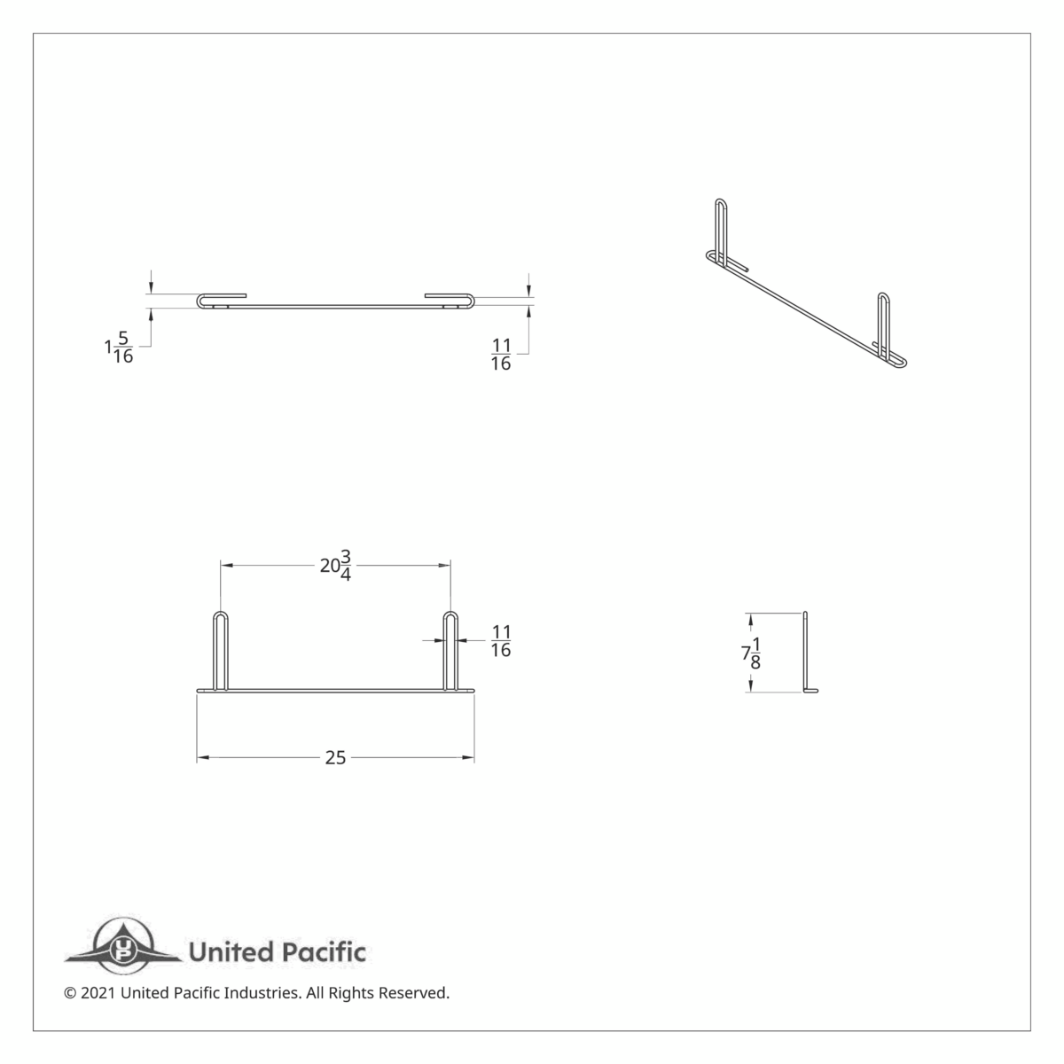 Chrome Anti-Sail Bracket - Peterbilt Battery - Thumbnail 4