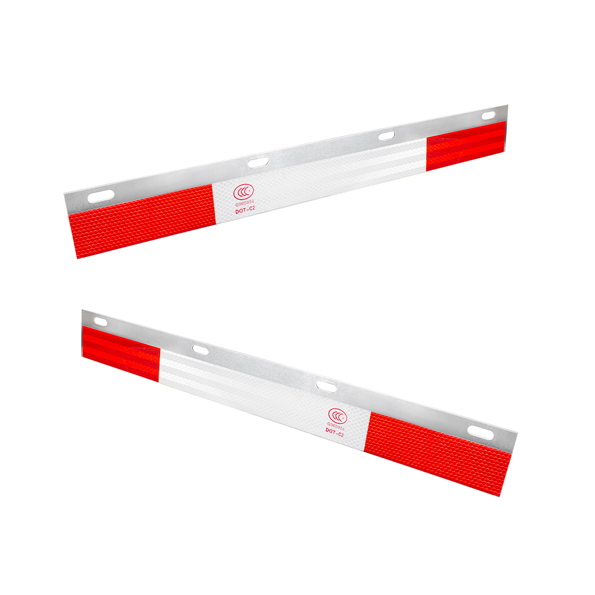 Aluminum Straight Conspicuity Reflector Top Flap Plate (Pair) - Thumbnail 2