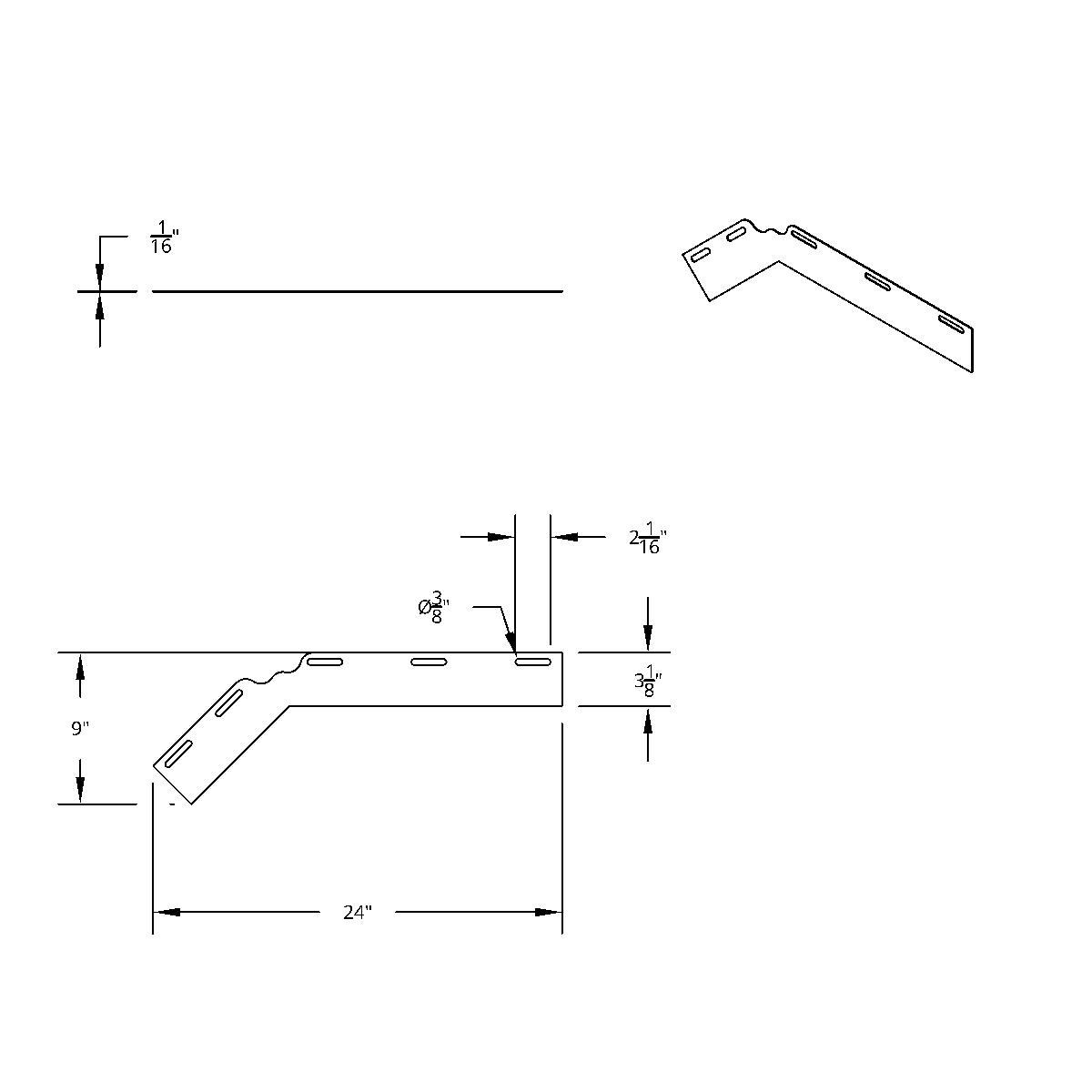 Aluminum 45 Degree Angled Conspicuity Reflector Top Flap Plate (Pair) - Thumbnail 5