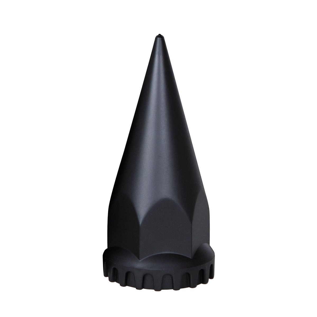 33mm x 4-3/4" Matte Black Spike Nut Cover With Flange- Thread-On (Bulk)