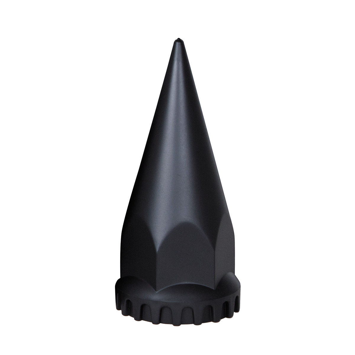 33mm x 4-3/4" Matte Black Spike Nut Cover With Flange- Thread-On (Bulk) - Thumbnail 6