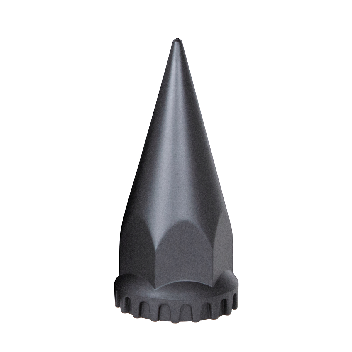 33mm X 4-3/4" Matte Black Spike Nut Covers With Flange- Thread-On (60-Pack) - Thumbnail 2