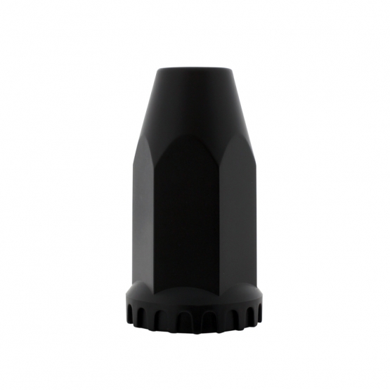 33mm X 4" Matte Black Tall Nut Cover With Flange - Thread-On (Bulk) - Thumbnail 2