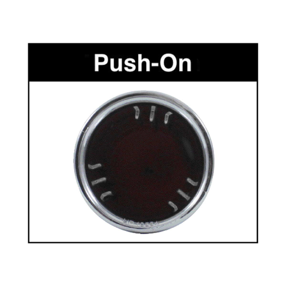 33mm X 4 3/8" Chrome Plastic V-Spike Nut Cover - Push-On (Bulk) - Thumbnail 2