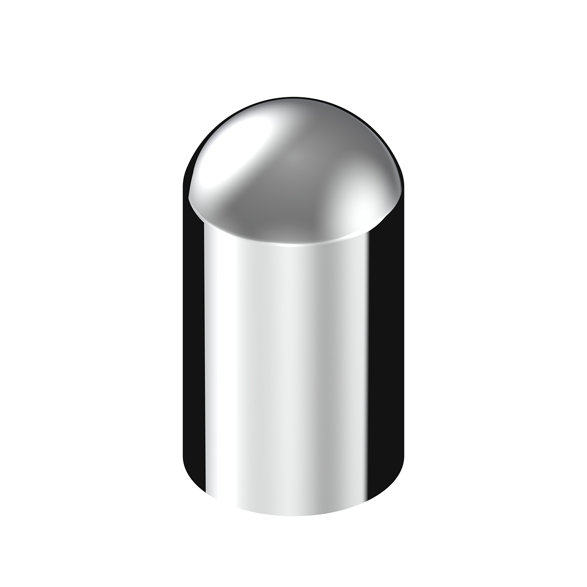 33mm x 3-3/4" Chrome Plastic Dome Nut Covers -Thread-On (10-Pack) - Thumbnail 3