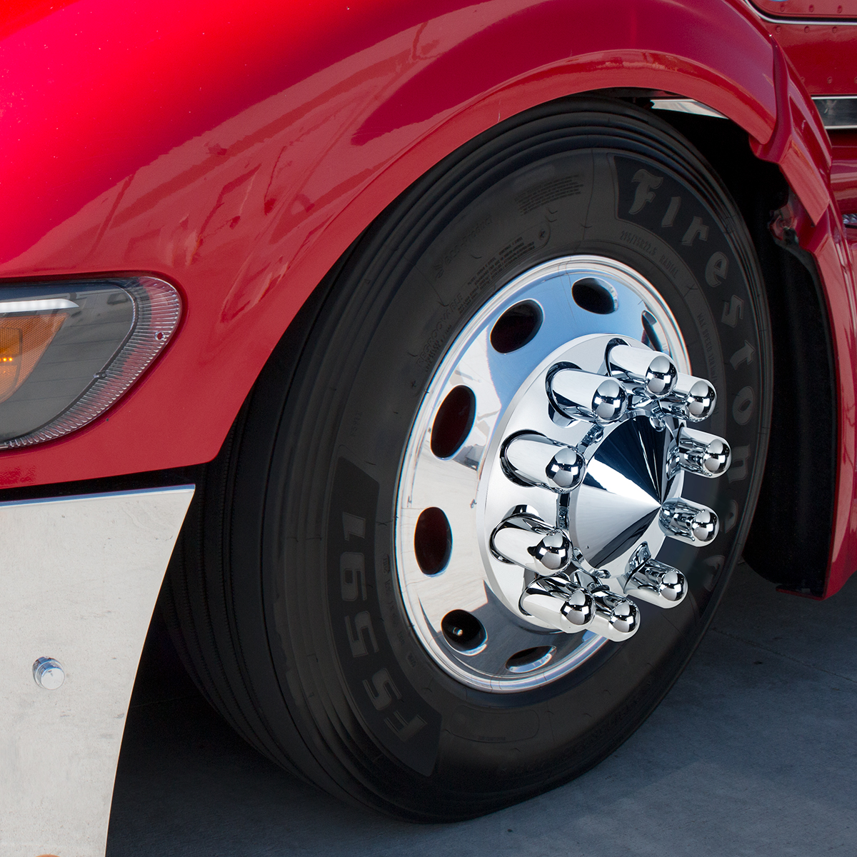 33mm x 3-3/4" Chrome Plastic Dome Nut Cover - Thread-On (Bulk) - Thumbnail 6