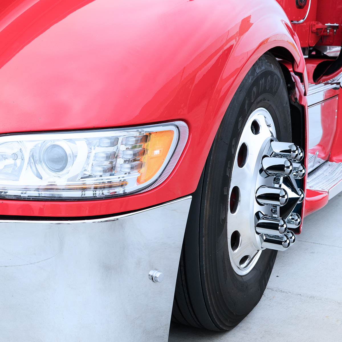 33mm x 3-3/4" Chrome Plastic Dome Nut Cover - Thread-On (Bulk) - Thumbnail 7