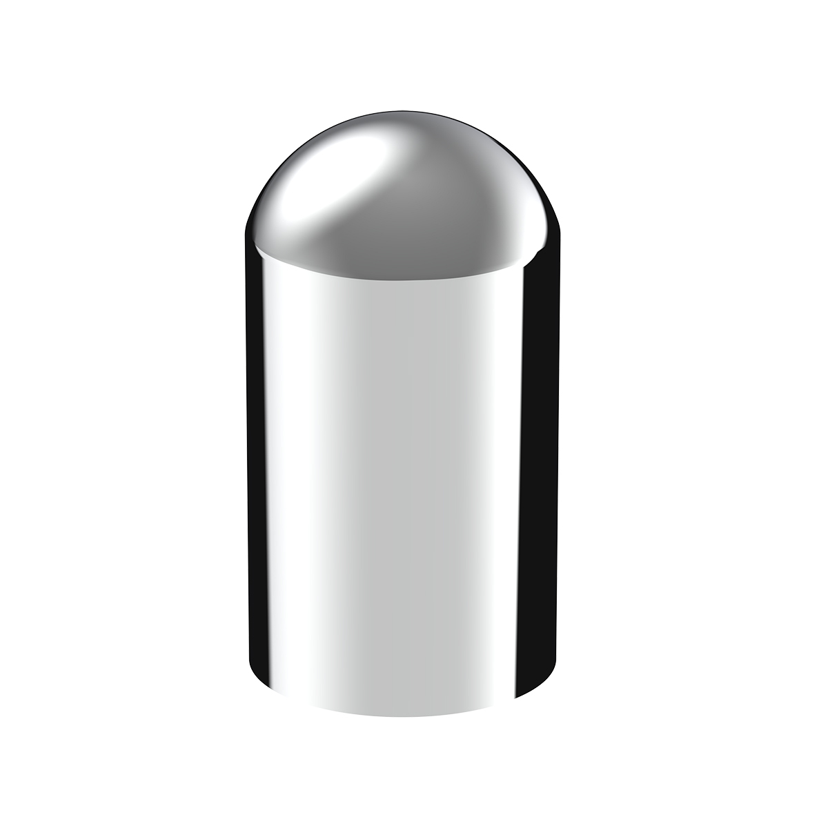 33mm x 3-3/4" Chrome Plastic Dome Nut Cover - Thread-On (Bulk) - Thumbnail 9