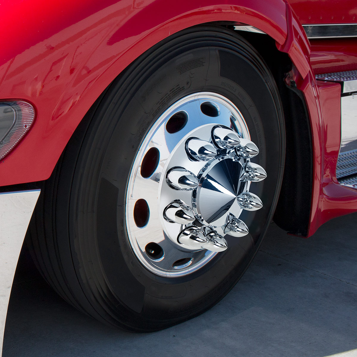 33mm x 3-7/8" Chrome Plastic Bullet Nut Covers - Thread-On (10-Pack) - Thumbnail 9