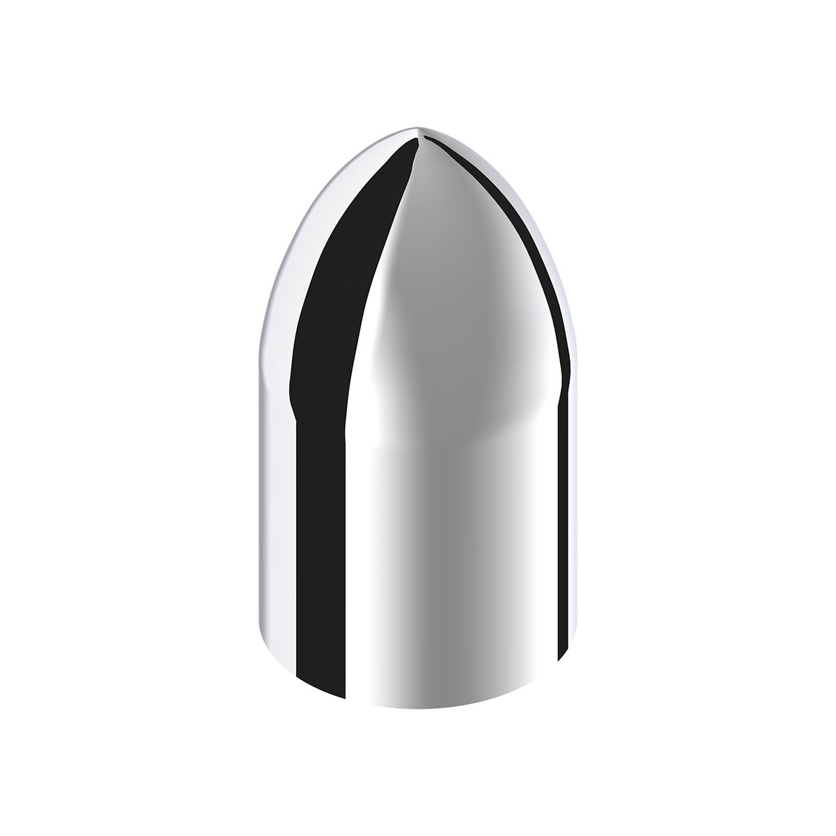 33mm x 3-7/8" Chrome Plastic Bullet Nut Cover - Thread-On (Bulk)