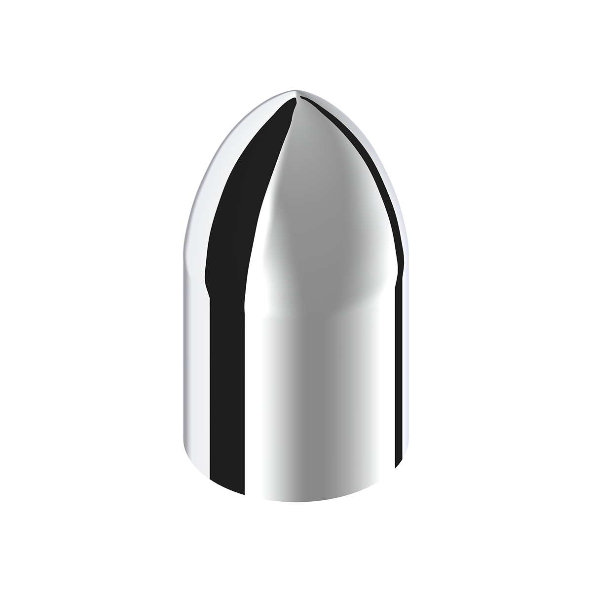 33mm x 3-7/8" Chrome Plastic Bullet Nut Cover - Thread-On (Bulk) - Thumbnail 7