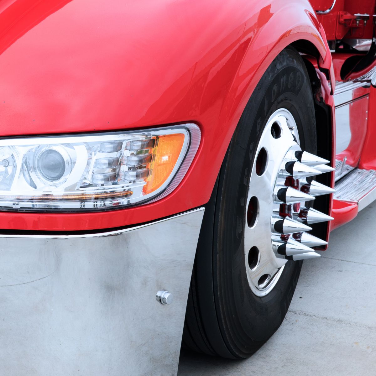 33mm x 4-1/8" Chrome Plastic Spike Nut Cover - Push-On (Bulk) - Thumbnail 4