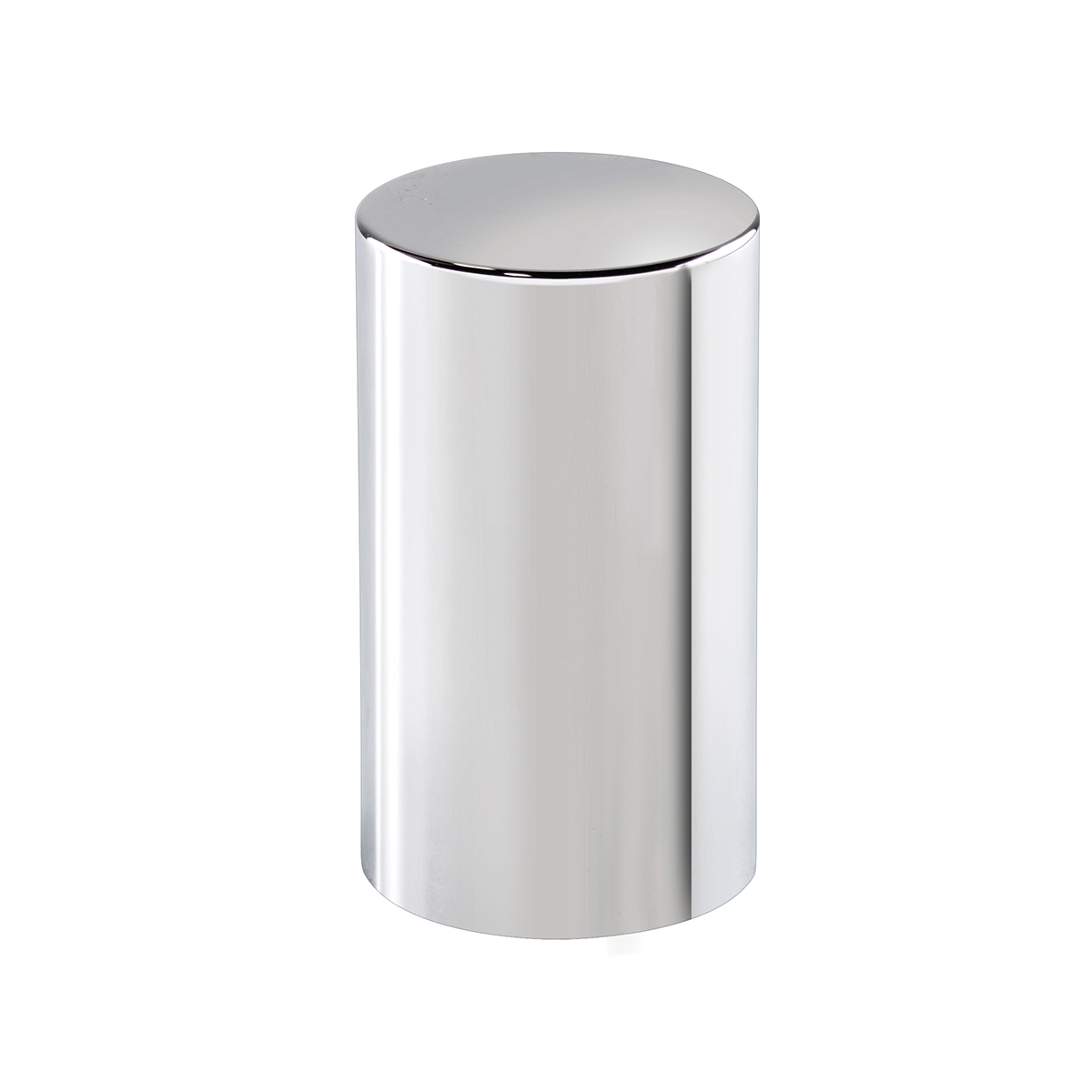 33mm X 3-1/2" Chrome Plastic Cylinder Nut Covers - Push-On (60-Pack) - Thumbnail 2