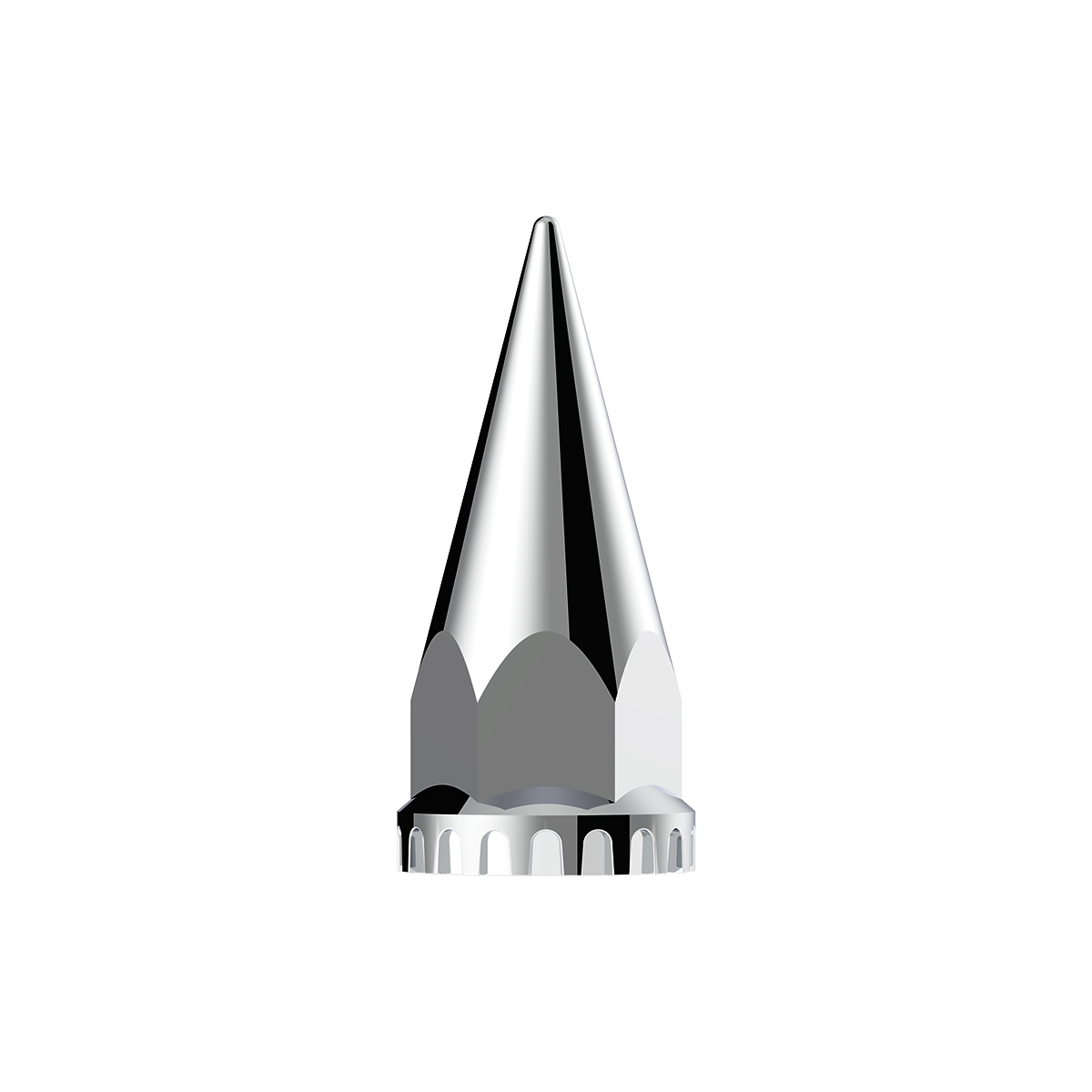 33mm x 4-3/4" Chrome Super Spike Nut Cover - Thread-On (Bulk) - Thumbnail 2
