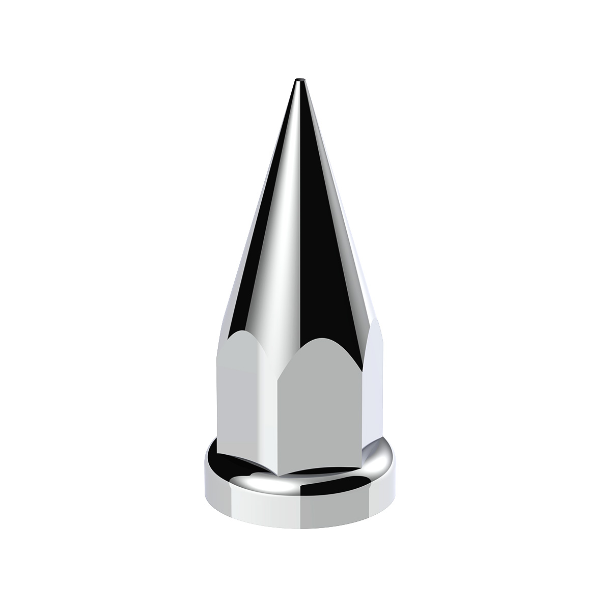33mm x 4 7/8" Chrome Plastic Super Spike Nut Covers - Push-On (Box of 10) - Thumbnail 2