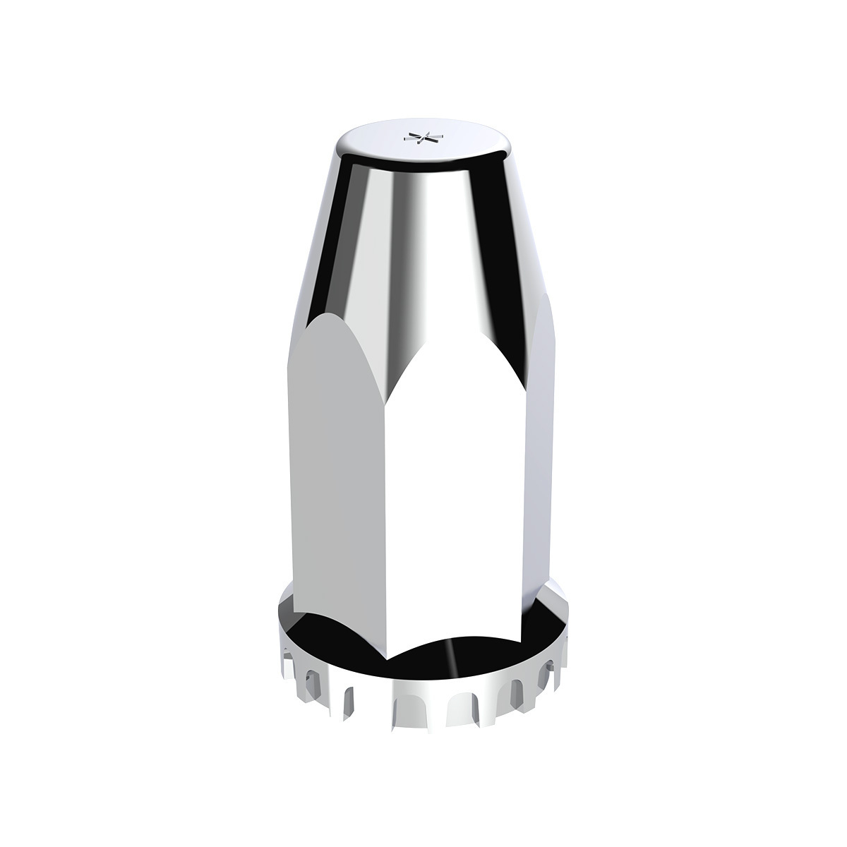 33mm X 4" Chrome Plastic Extra Tall Nut Cover With Flange - Thread-On (Bulk) - Thumbnail 9