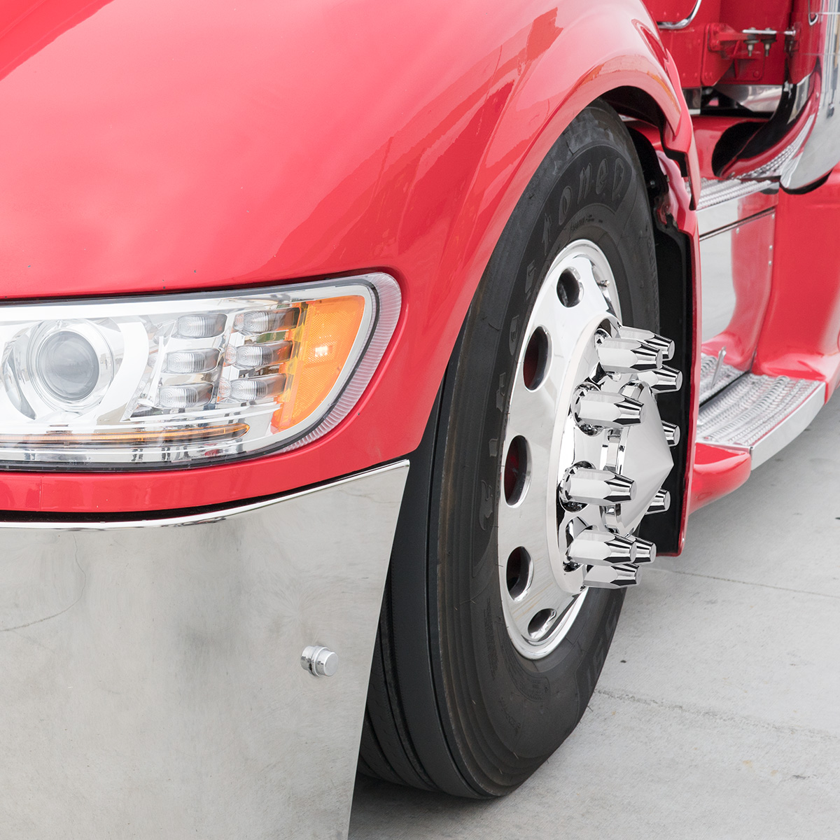 33mm X 4" Chrome Plastic Extra Tall Nut Covers With Flange - Thread-On (60-Pack) - Thumbnail 8