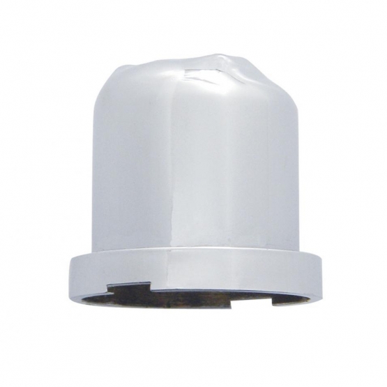 11/16" X 1-1/4" Chrome Plastic Skull Nut Cover, Push-On Style (Bulk) - Thumbnail 2