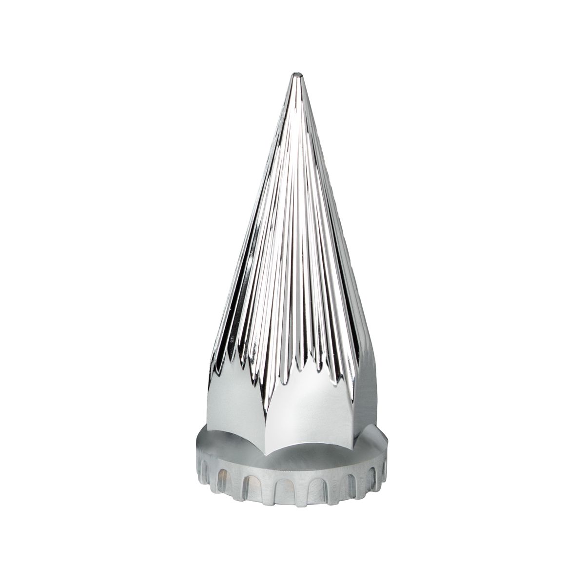 33mm X 4-3/4" Chrome Plastic Razor Nut Cover With Flange - Thread-On (Bulk)