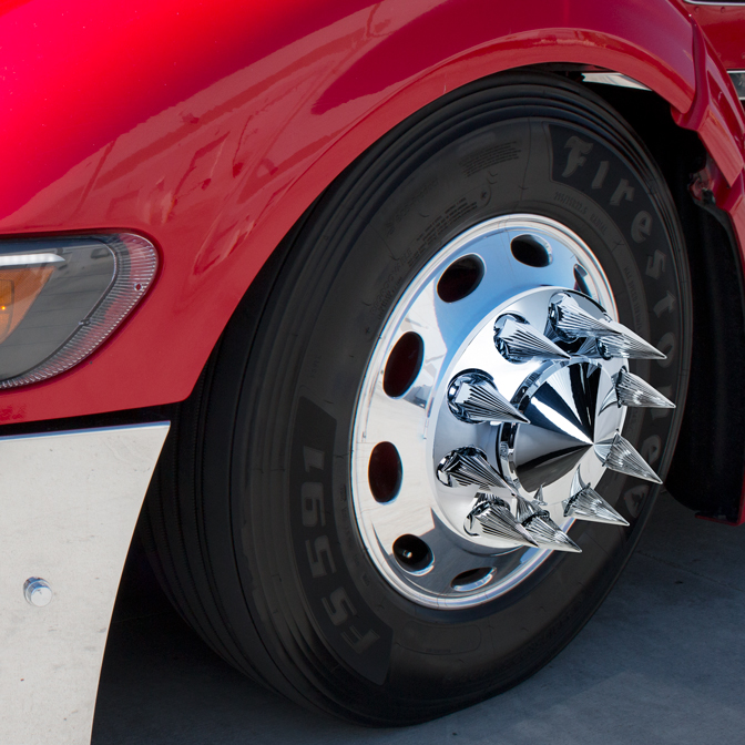 33mm X 4-3/4" Chrome Plastic Razor Nut Cover With Flange - Thread-On (Bulk) - Thumbnail 2