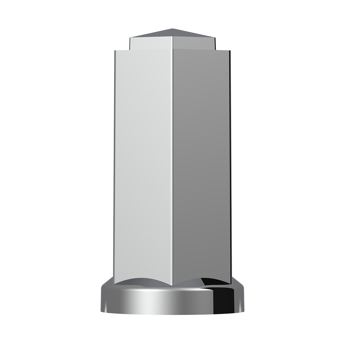 33mm X 4-1/4" Tall Chrome Plastic Hexagon Style Thread-On Nut Cover (Bulk) - Thumbnail 2