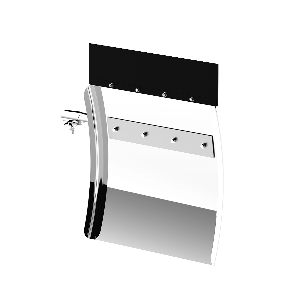 24" x 24" Stainless Competition Series Quarter Fender Set - Tube Bracket (Pair) - Thumbnail 4
