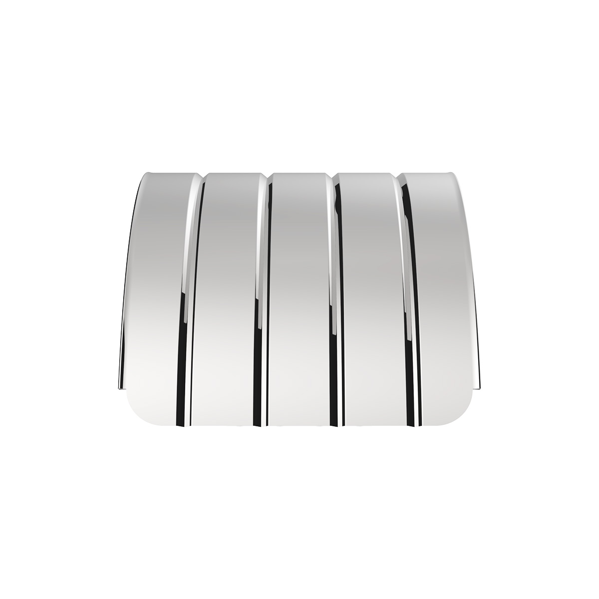 126" 430 Stainless Steel (18ga) Beaded Edge Ribbed Full Fender  54" Spread - SR Series (Pair) - Thumbnail 4