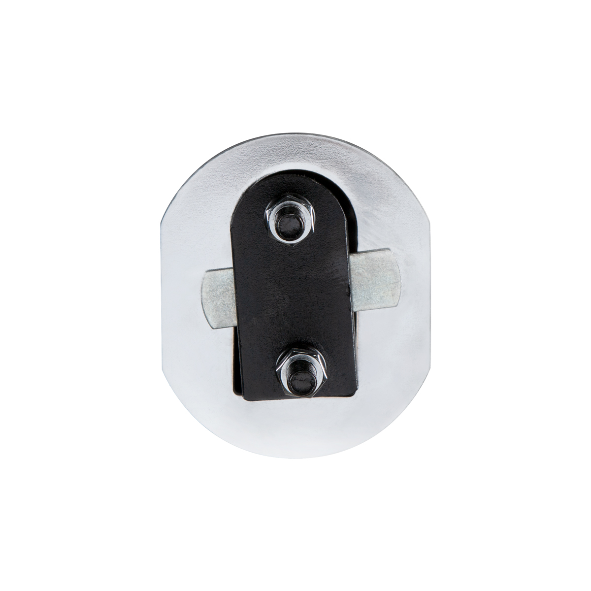 30" Chrome Heavy Duty Mud Flap Hangers With Light End Cap - 2.5" Bolt Pattern (Pair) - Thumbnail 3