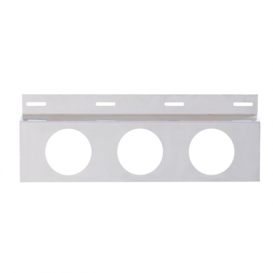 Stainless Top Mud Flap Bracket - Three 4" Light Cutout (Each)