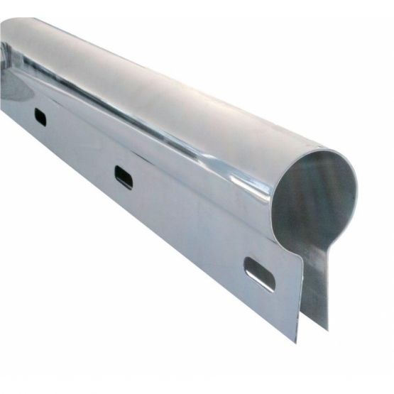 30" Stainless Light Duty Mud Flap Hangers (Open End Cap) - 1-1/8" Bolt Pattern (Pair) - Thumbnail 2