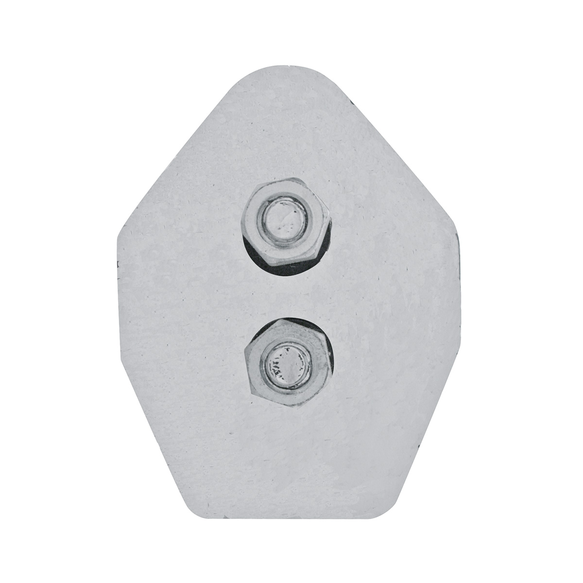 30" Chrome 45-Degree Angled Heavy Duty Mud Flap Hangers - 1-1/8" Bolt Pattern (Pair) - Thumbnail 2