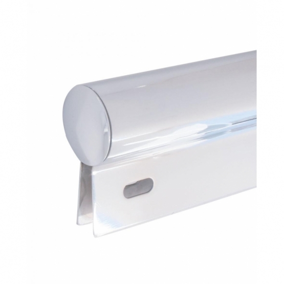 28" Chrome 45-Degree Angled Mud Flap Hangers - 1-1/8" Bolt Pattern (Pair) - Thumbnail 2