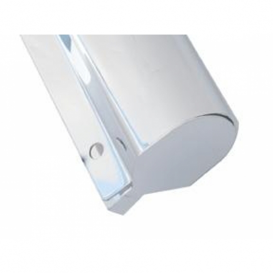 28" Chrome 45-Degree Angled Mud Flap Hangers - 1-1/8" Bolt Pattern (Pair) - Thumbnail 3