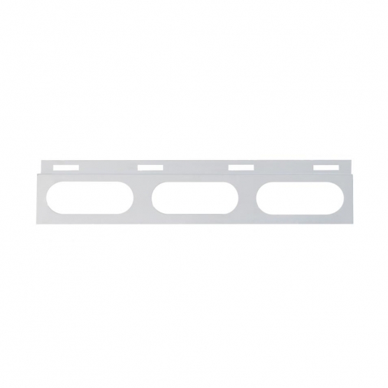 Stainless Top Mud Flap Bracket - 3 Oval Light Cutout (Each)