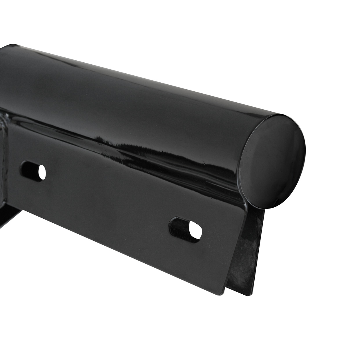 28" Black 45-Degree Angled Mud Flap Hangers - 1-1/8" Bolt Pattern (Pair) - Thumbnail 2