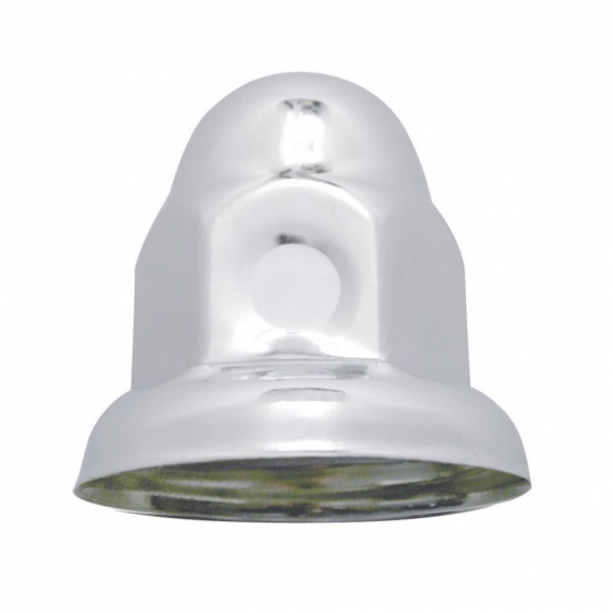 33mm X 2" Chrome Steel Nipple Nut Covers With Flange - Thumbnail 2