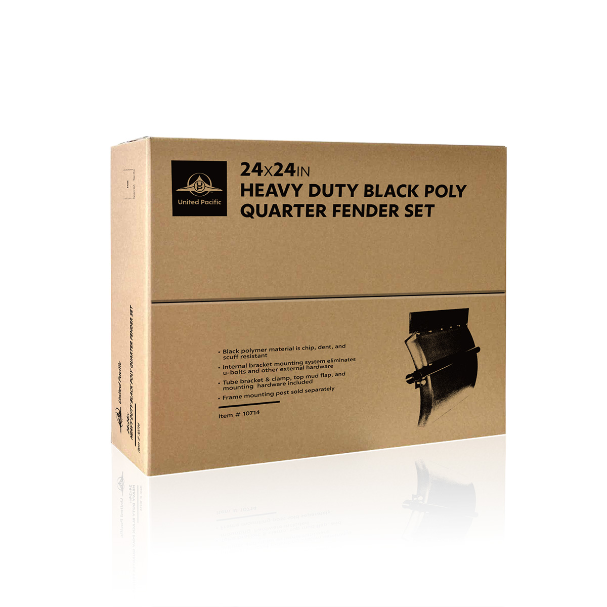 24" X 24" "Competition Series" Heavy Duty Black Poly Quarter Fender Set - Thumbnail 9