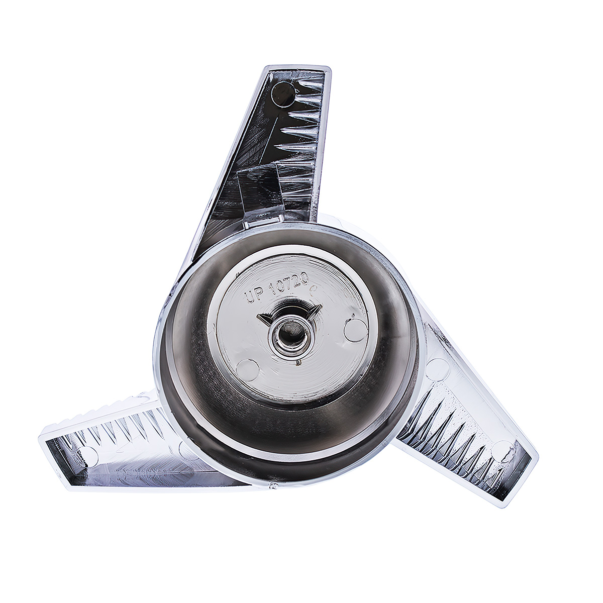 Chrome Plastic 3 Bar Left Swing Hubcap Spinner Only - Thumbnail 4