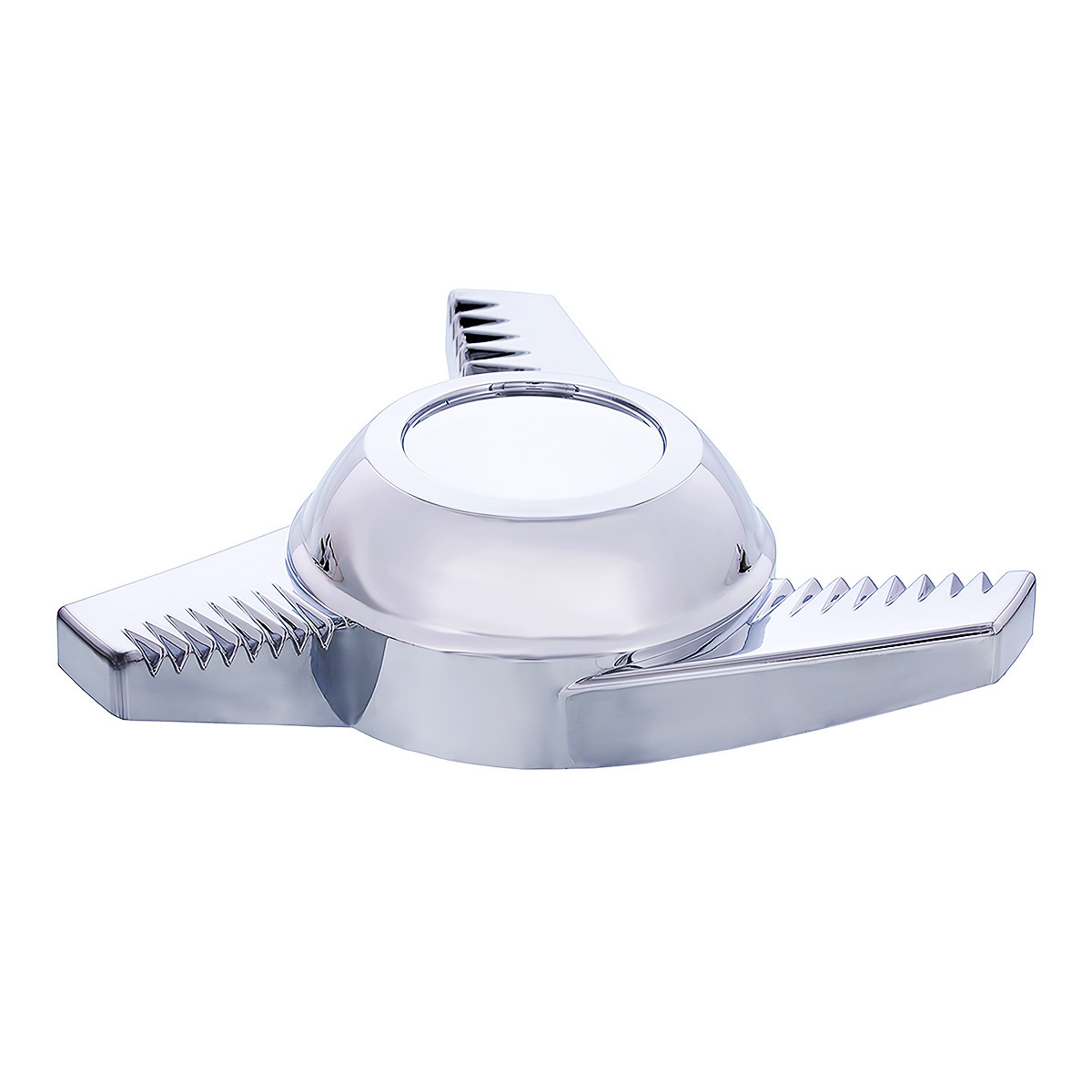 Chrome Plastic 3 Bar Left Swing Hubcap Spinner Only - Thumbnail 6