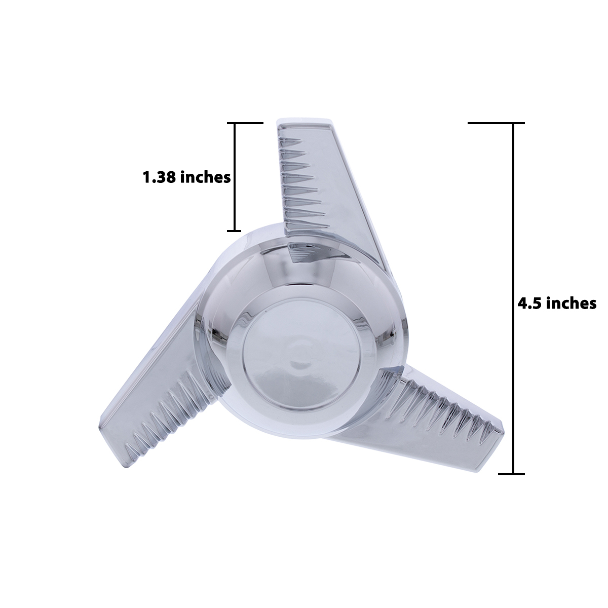 Chrome Plastic 3 Bar Left Swing Hubcap Spinner Only - Thumbnail 8