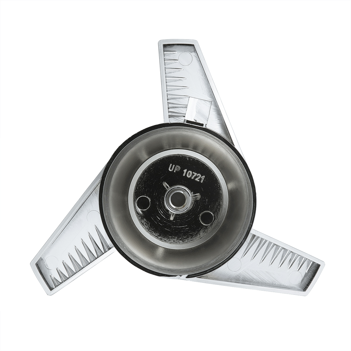 Chrome Plastic 3 Bar Right Swing Hubcap Spinner Only - Thumbnail 4