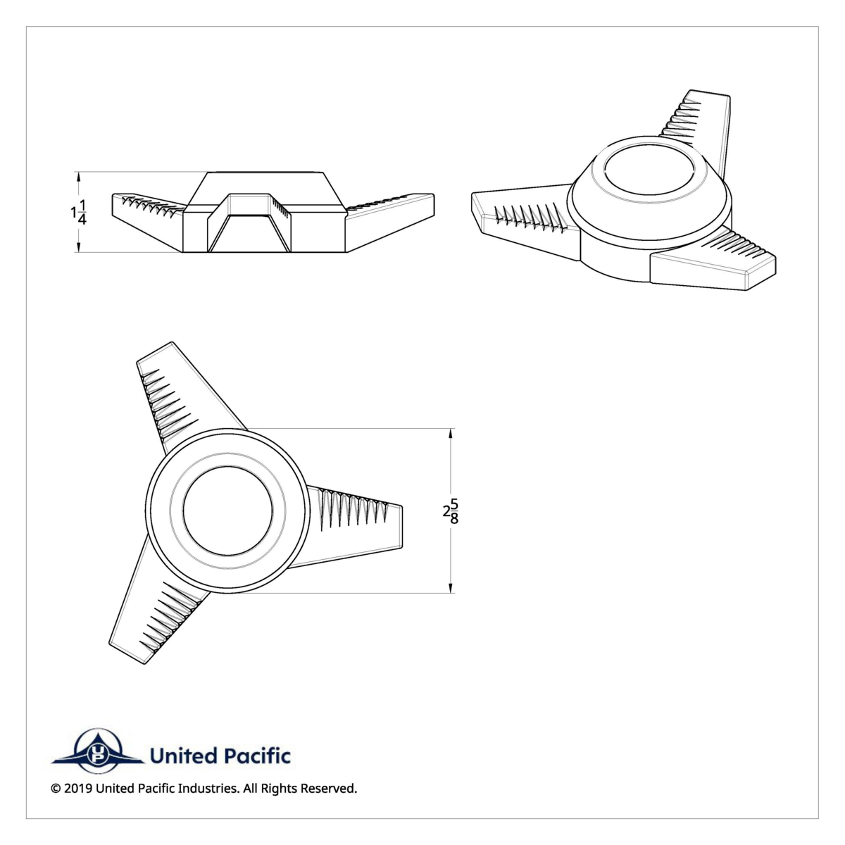 Chrome Plastic 3 Bar Right Swing Hubcap Spinner Only - Thumbnail 7