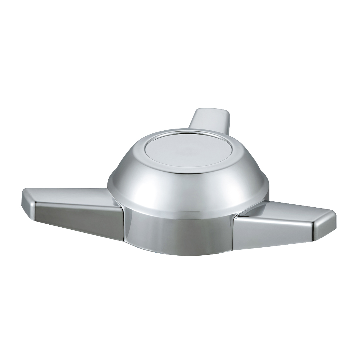 Chrome Plastic 3 Bar Straight Hubcap Spinner Only - Thumbnail 2
