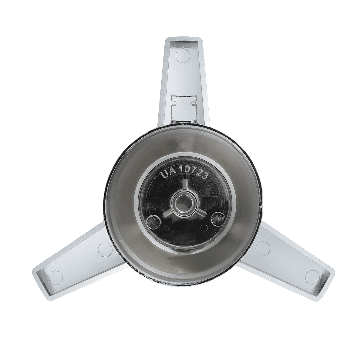 Chrome Plastic 3 Bar Straight Hubcap Spinner Only - Thumbnail 4