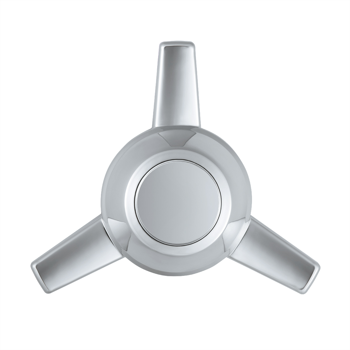 Chrome Plastic 3 Bar Straight Hubcap Spinner Only - Thumbnail 6