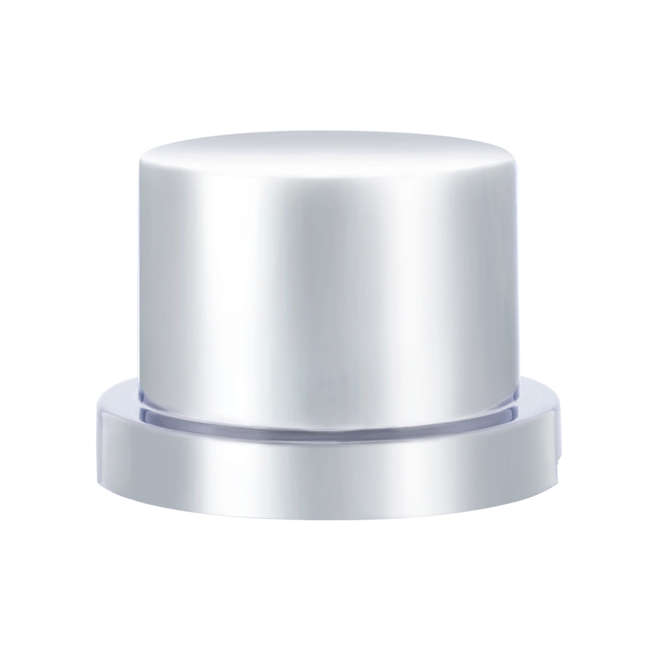 3/4" X 5/8" Chrome Plastic Flat Top Nut Cover - Push-On (Bulk) - Thumbnail 2