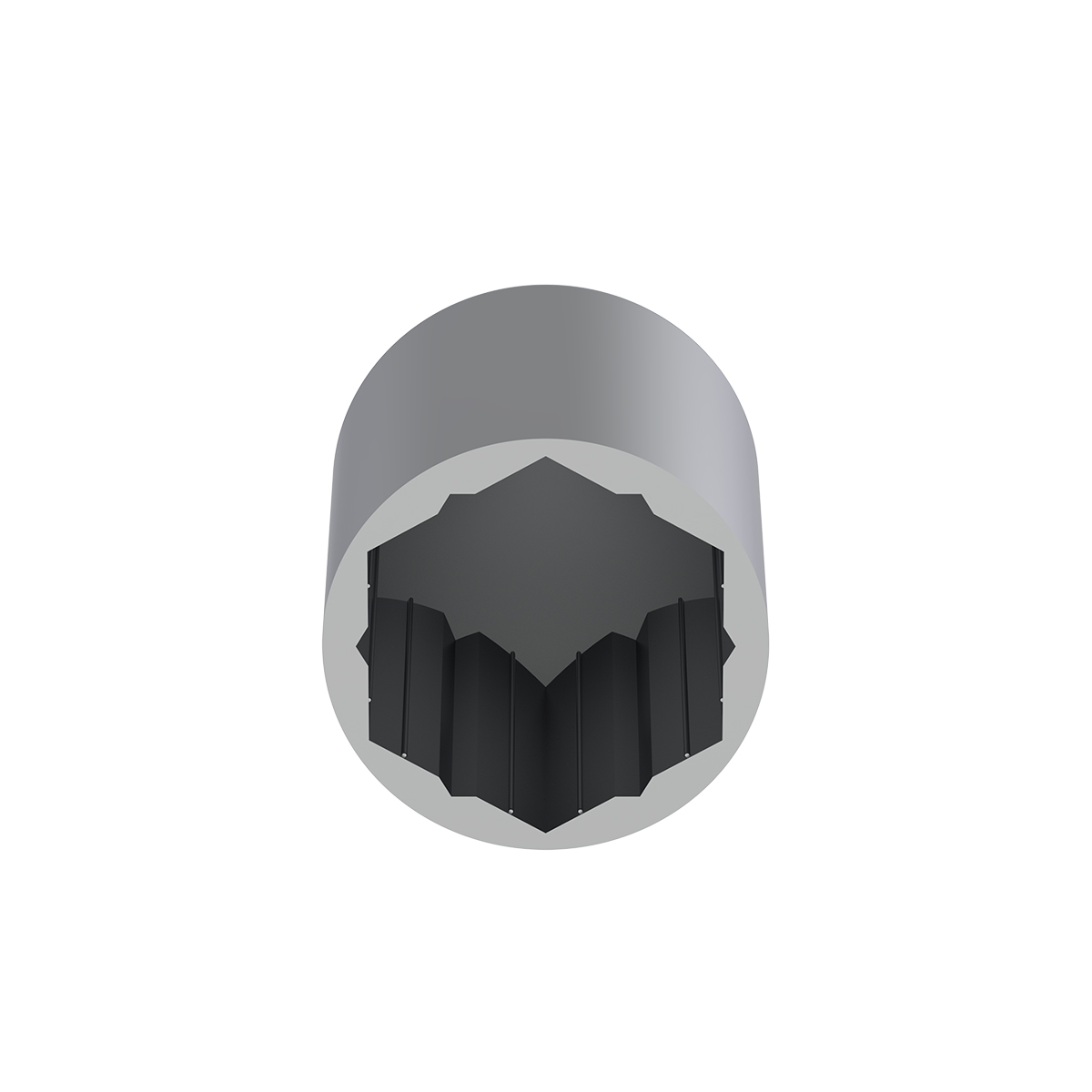 1-1/8" x 2-13/16" Chrome Plastic Spike Nut Covers - Push-On (Color Box Of 10) - Thumbnail 4