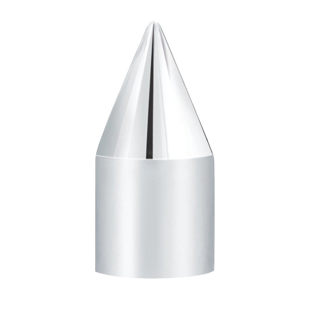 33mm X 3-1/8" Chrome Plastic Spike Nut Cover - Push-On (Bulk) - Thumbnail 2