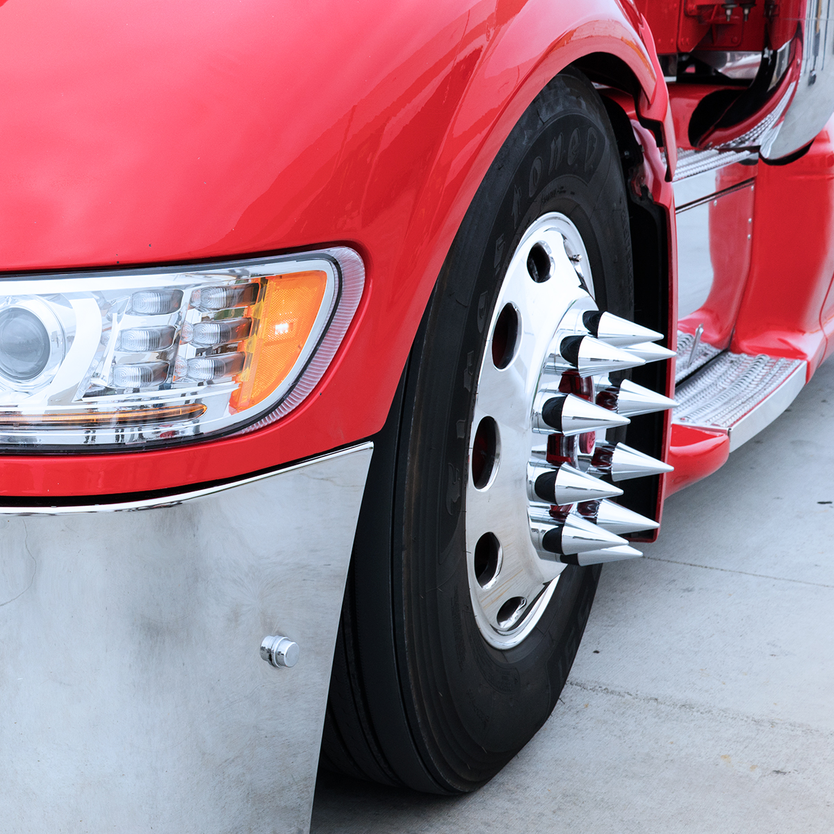 1-1/2" X 4-1/8" Chrome Plastic Spike Nut Covers - Push-On (60-Pack) - Thumbnail 4