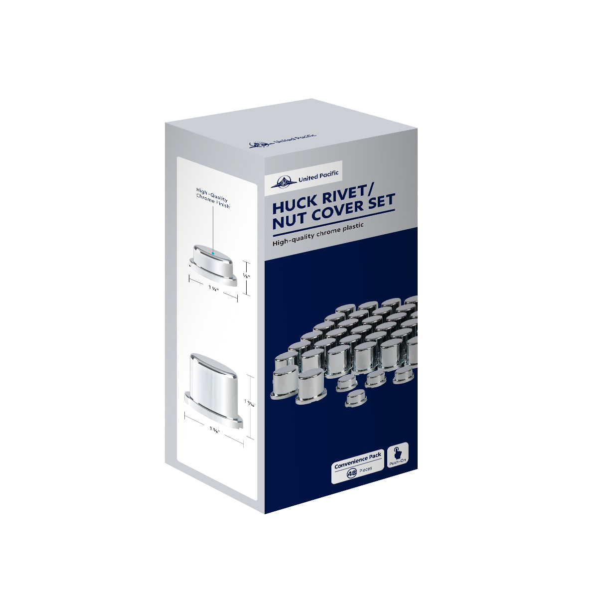 Chrome Plastic Huck Rivet/Nut Cover Set - Thumbnail 5